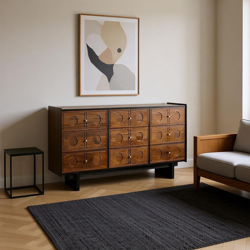 Armoire de rangement rétro de style français, H 33,86 po x l 55,11 po x P 15,75 po