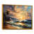 Toile avec cadre flottant or
