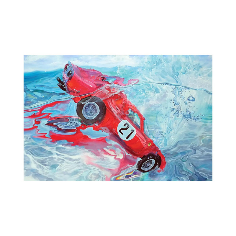 Ferrari No. 21 by Marcello Petisci - Wrapped Canvas Print, 20.32 cm H x 30.48 cm W