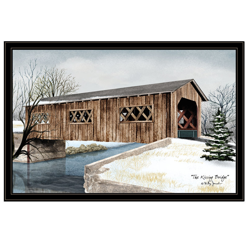 «The Kissing Bridge», art mural encadré pour le salon, impression murale par Billy Jacobs