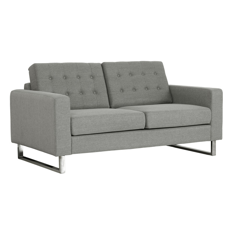 Luff Upholstered 63'' Loveseat, Gray