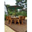 Francis 8 - Person Wood Patio Dining Set with Square Table , Cushions Included-292433751