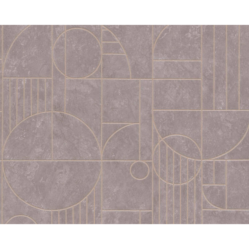 Rouleau de papier peint Concord Wall lings L 33 pi x l 21 po, Cuivre / or / gris
