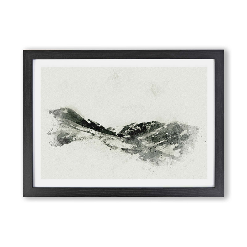 Path Through The Lake District - Single Picture Frame Print, 45cm H x 63cm W x 2cm D, Black