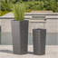 Pot à fleurs en rotin - gris-21751721