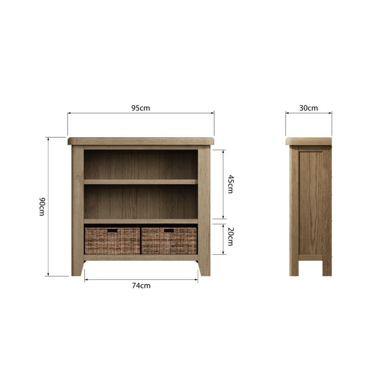 Harringworth 90cm H x 95cm W - Small Bookcase