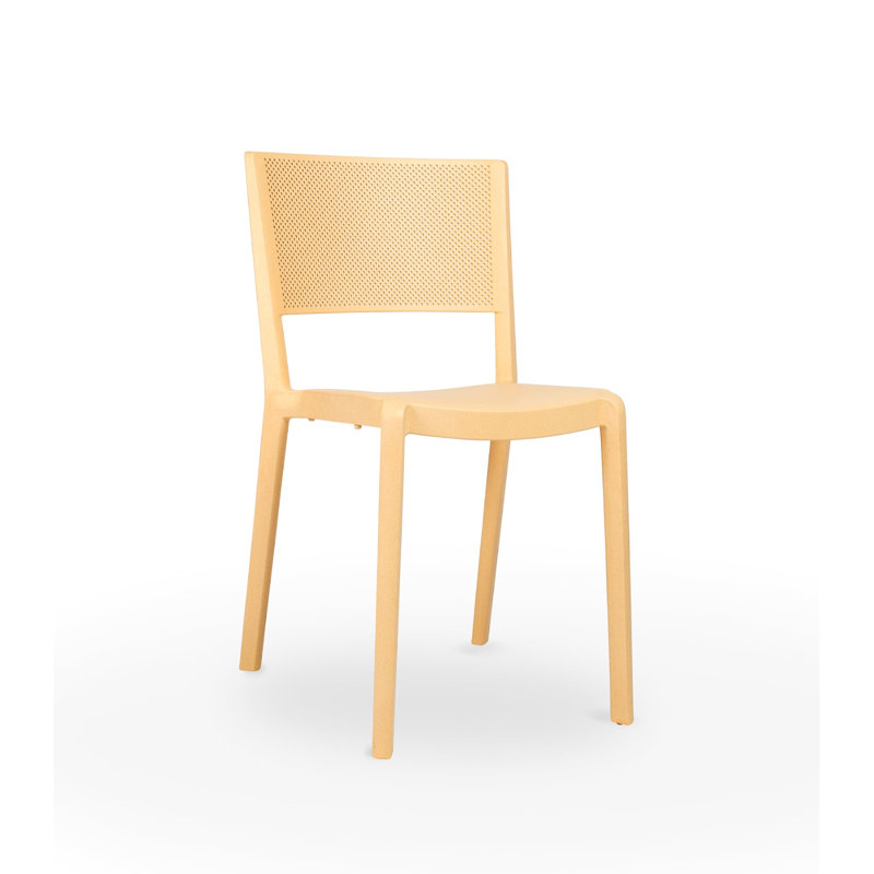 Spot Eco Outdoor Dining Side Chair, Fire Yellow