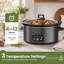 Mijoteuse 6QT avec insert en céramique amovible et couvercle en verre trempé-129756884-129756885