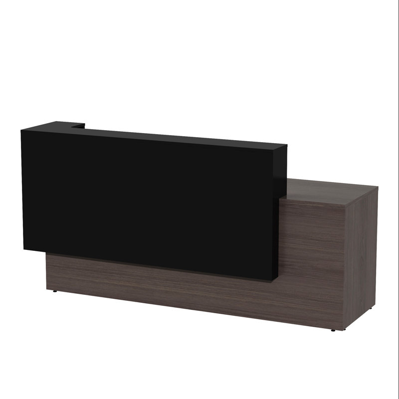 Rectangle Synthetic Laminate Reception Desk, 41.34" H x 82.68" W x 27.56" D