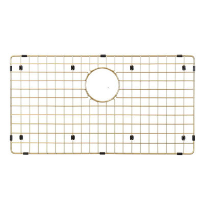 Starstar Sinks Protector Matte Gold 304 Stainless Steel Kitchen Sink Bottom Grid, Rack (28'' X 16'')
