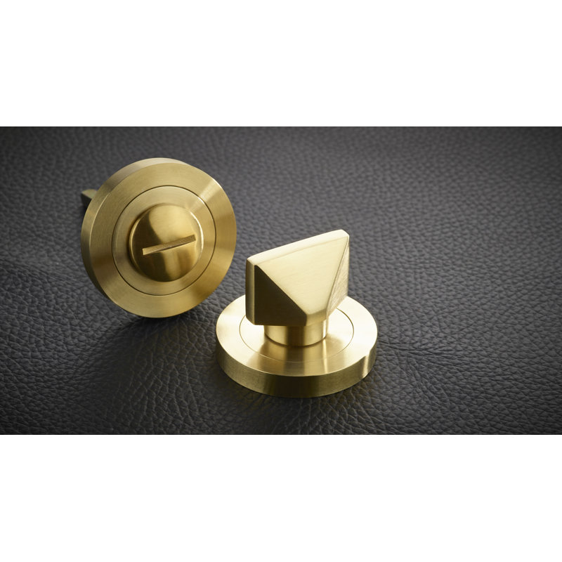 Turn and Release Rose/Rosette, Brass (Satin)
