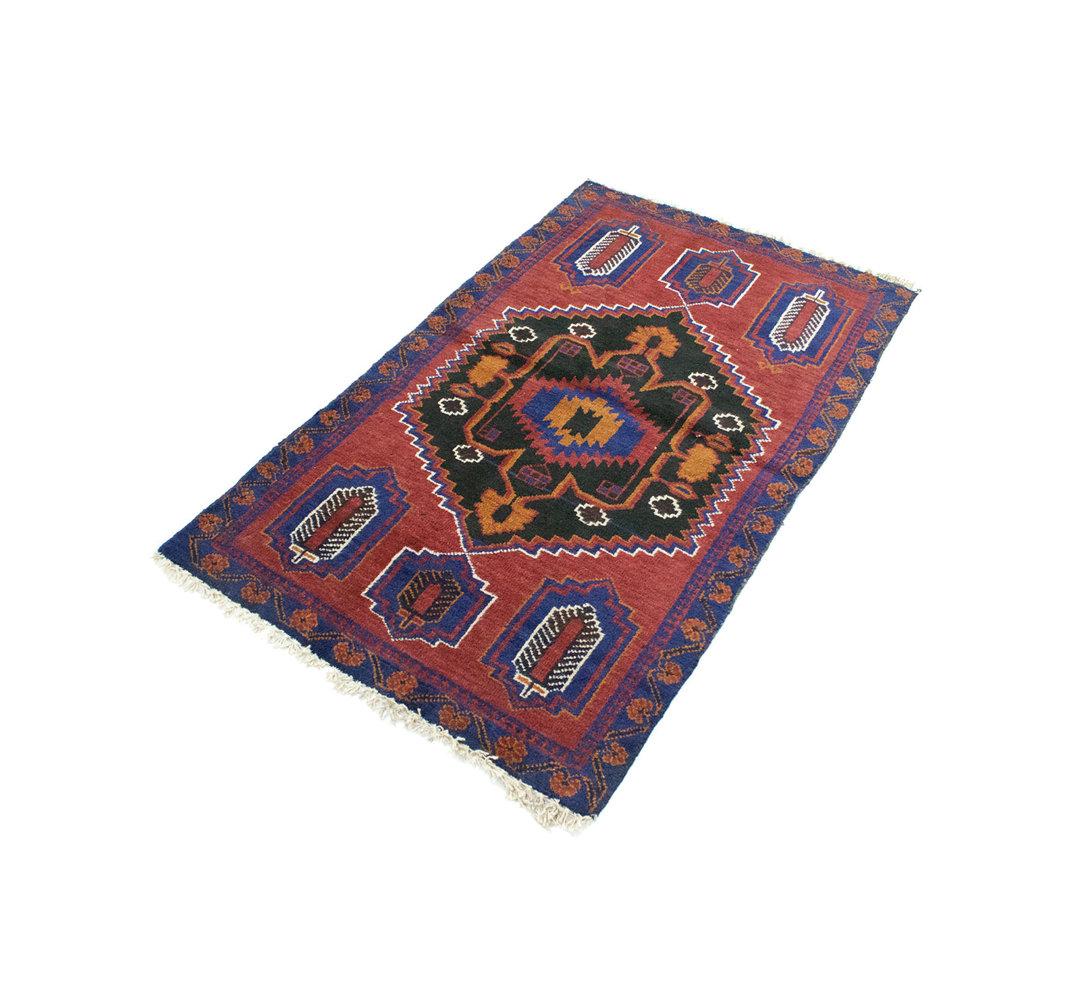 Colerane Hand Hooked Wool Red Indoor/Outdoor Rug