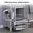 Aidin 72’’ Double Bathroom Vanity Set with Vessel Sink, Faucet, Drain-1040150005-1040150004