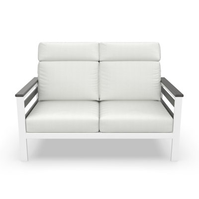 Townsend Metal Outdoor Loveseat With Sunbrella Cushion by Birch Lane