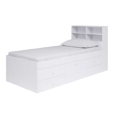 Captain's Single 3ft Cabin Bed with bookcase headboard