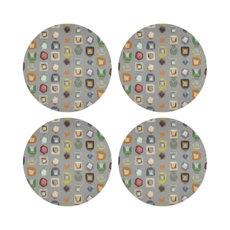 Sous-verres ronds en cuir Vegan, Andre