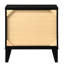 Table de chevet contemporaine noire à 2 tiroirs - Vaste espace de rangement pour l'organisation de la chambre à coucher