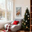 Ensemble de 3 impressions sur toile de rennes de Noël qui courent dans la forêt enneigée-1436447717