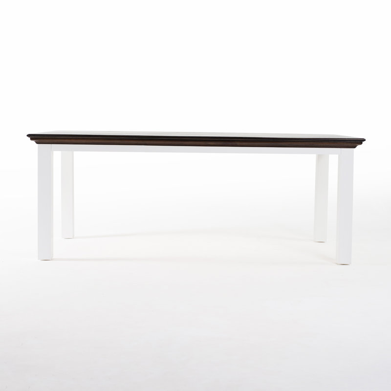 Dining Table, 29.92" H x 78.74" W x 39.37" D, Brown / White