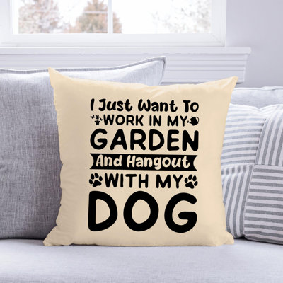 Citation amusante «Garden Lover» 695 - Coussin décoratif inclus