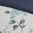 7 Piece Printed Seersucker Comforter Set with Throw Blanket Blue King/Cal King