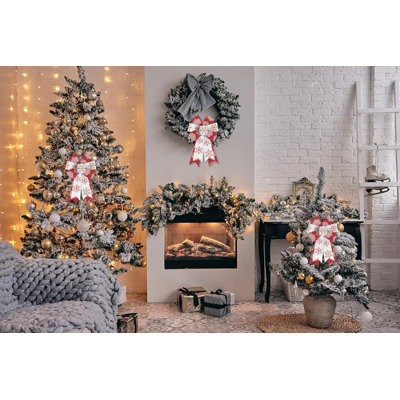 2 pièces de boucles de Noël pour la couronne