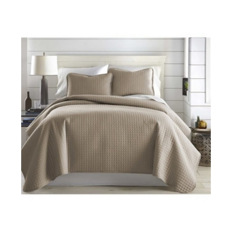 Ensemble de courtepointe en microfibre 3 pièces Taupe
