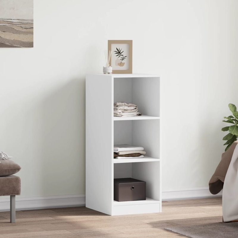 Amareya Manufactured Wood Wardrobe, White, 102cm H x 48cm W x 41cm D