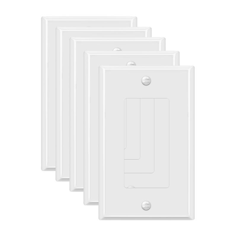 1 - Gang Rocker Standard Wall Plate, White Gloss