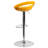 Hilia Contemporary Plastic Adjustable Height Barstool with Rounded Cutout Back-53093031