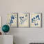 «Indigo Leaf Study I», ensemble de 3 peintures sur toile encadrées-117274357-117274344