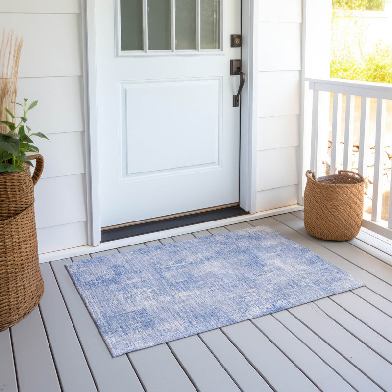 Tapis intérieur / extérieur Karsyn avec envers antidérapant, Rectangle 1 pi 8 po x 2 pi 6 po