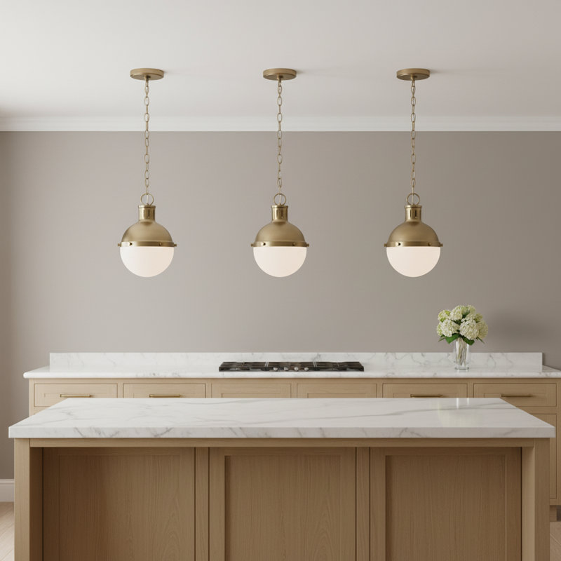 Hanks 1 - Light Pendant, Satin Bronze, No , 11.63" H x 8.13" W x 8.13" D