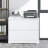 Lockable Metal 2 Filing Cabinet, White, For Office File Arrangement, Fits Legal/A4/F4 Size Lateral With Enhanced Lock, Office, Stores-301103495