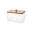 Boîte de rangement en plastique pour dosettes de lessive avec couvercle, idéale pour la buanderie, la cuisine ou la salle de bain.-1270280588