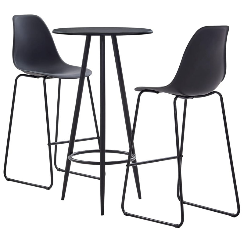 Bellario 2 - Person Dining Set, Black, White