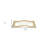 17" Gold Rectangular Glass Handmade Divided Serving Dish