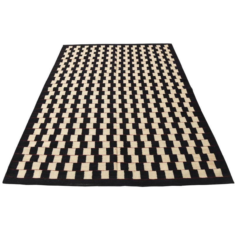 Tapis noir et blanc Orta