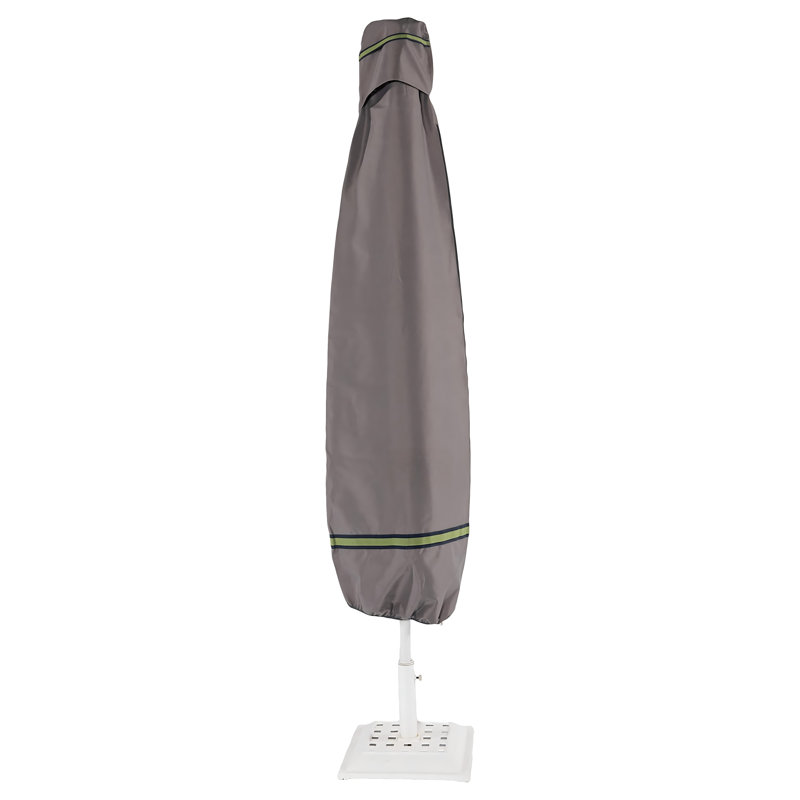 Housse imperméable pour parasol de patio avec poteau d'installation, 76 po, paquet de 1, (gris)