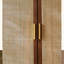 Armoire penderie en bois de frêne et rotin