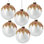 D3,9 po, boules de Noël décoratives, boules de Noël suspendues en verre pour décorations de fêtes, lot de 6