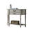 Retro Gray Solid Wood Entryway Cabinet-1106025284