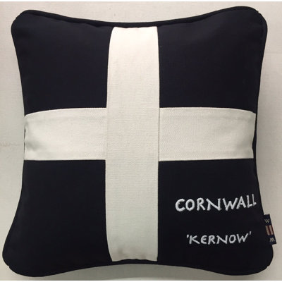 Barrows Black Square Cushion