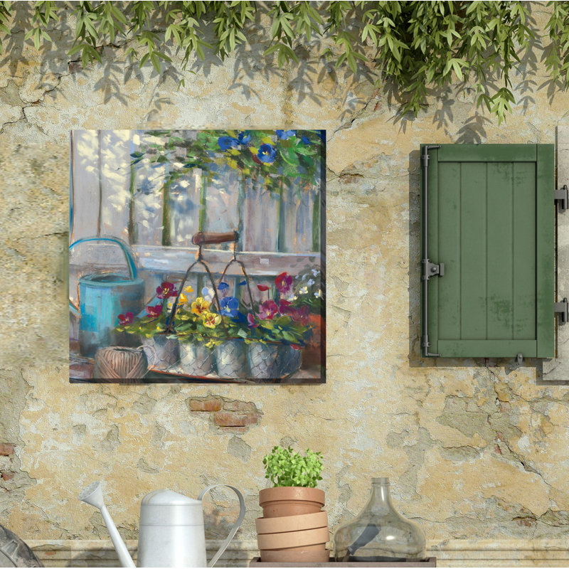 «Mulkey Pansy Basket», art sur toile