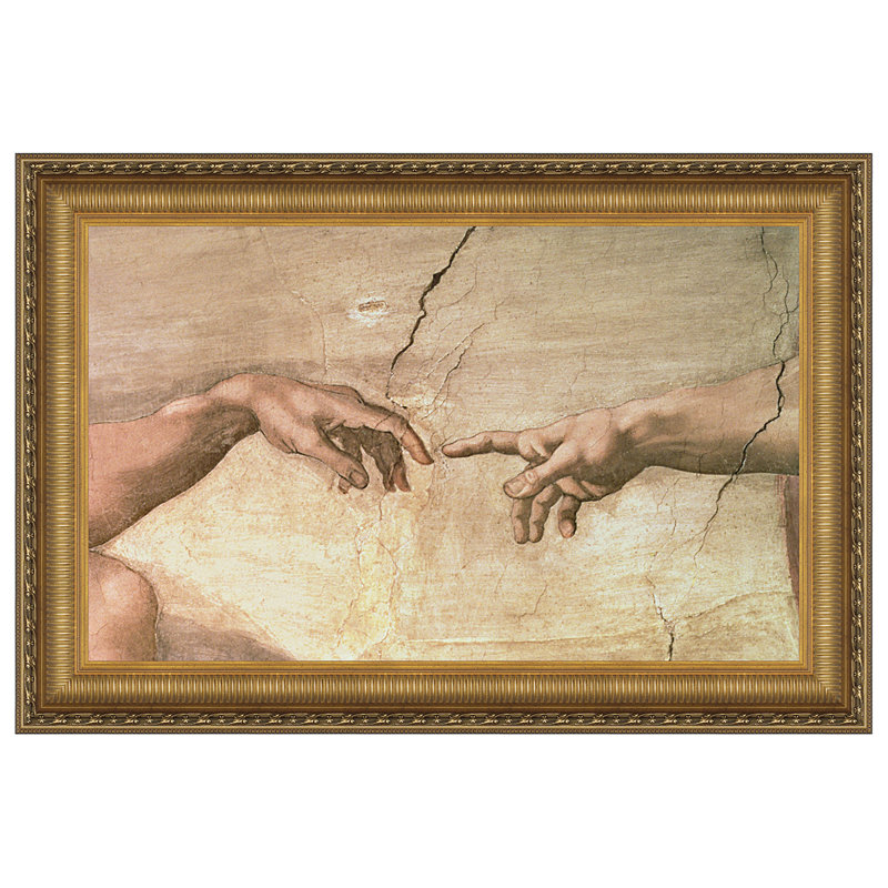 " Creation, 1508-1512 " by Michelangelo Buonarroti, 27.25" H x 41.25" W x 1.875" D