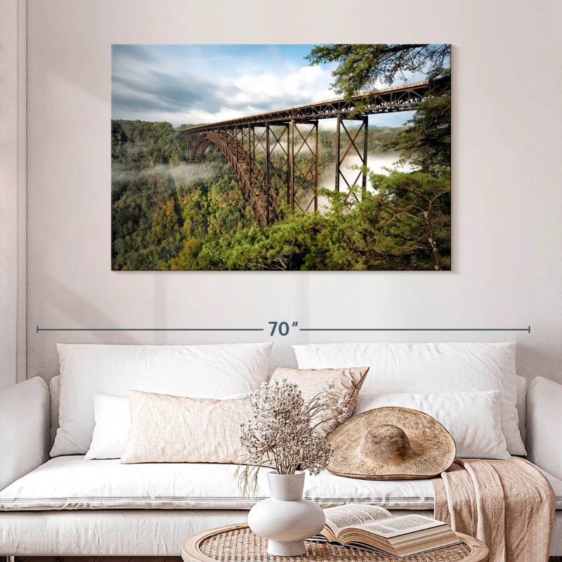 Lilie Foggy New River Gorge Bridge, H 32 po x l 48 po