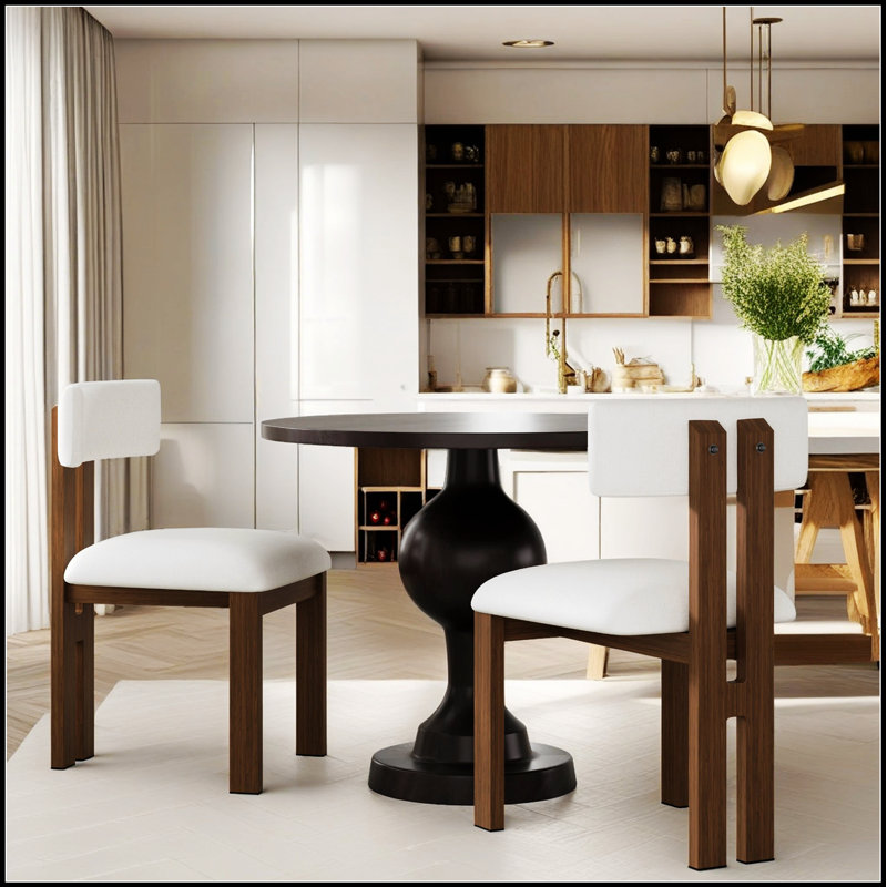 Chaises de salle à manger rembourrées modernes avec accoudoirs en métal, ensemble de deux, idéales pour les espaces de salle à manger contemporains et les rassemblements confortables