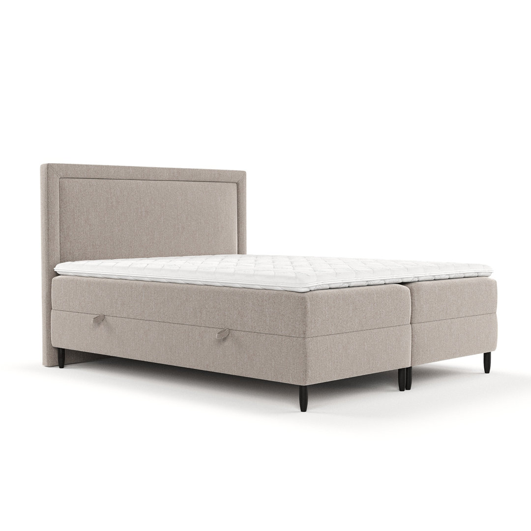 Boxspringbett Tullos mit Topper und Bettkasten