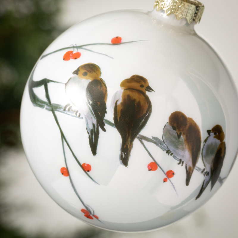 Ornement boule d'oiseau
