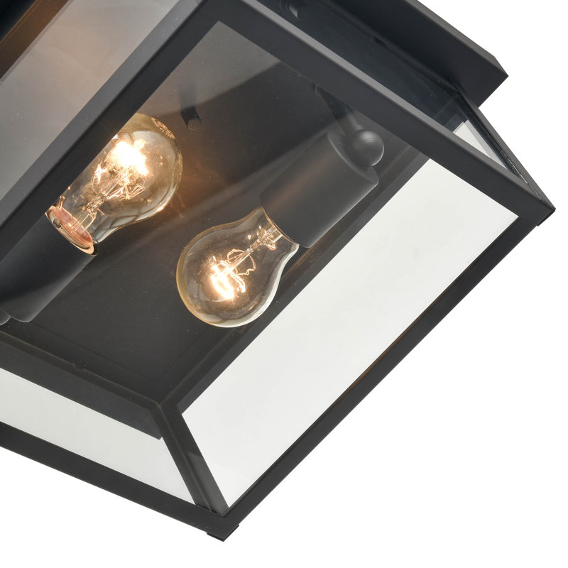 Evanton 2 - Bulb Outdoor Flush Mount, Black